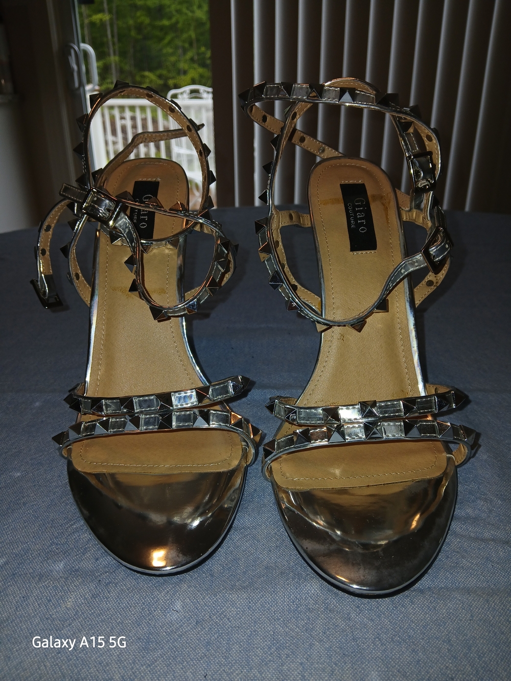 Giaro Couture silver studded heeled sandals - Picture 2 of 4